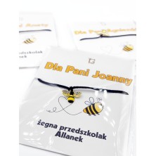 Bransoletka z karnecikiem prezentowym Pszczółka
