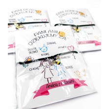 Bransoletka z karnecikiem prezentowym Motylek